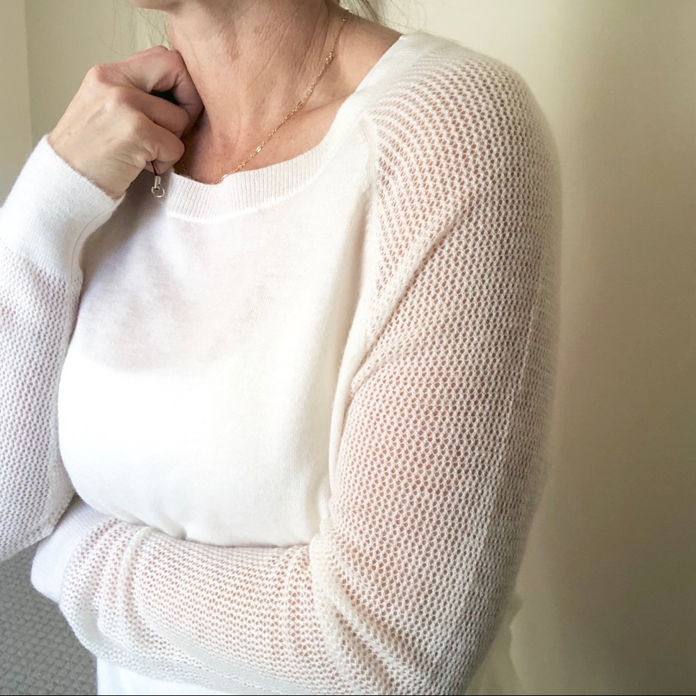 J. CREW/ soft ivory cozy knit sweater